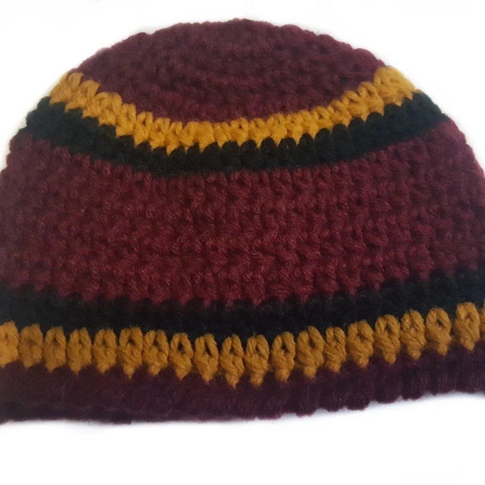 SF 49ers Inspired Football Handmade Beanie-Size 0-3M